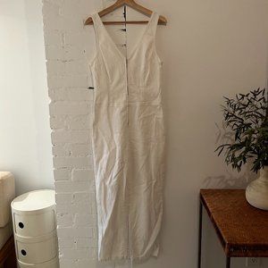 Aritzia Wilfred Free Teresa White Denim Jumpsuit